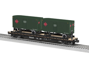 Railway Express Agency 50' TOFC Flatcar w/ 20' Trailers